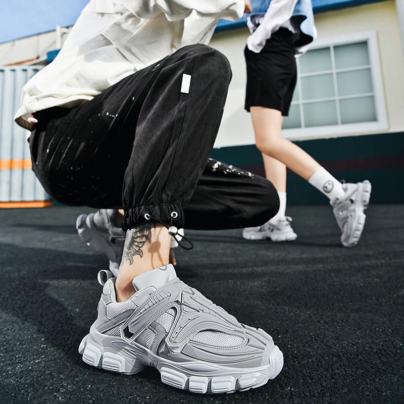 Opp France Lace-up Velcro Sneakers Gray