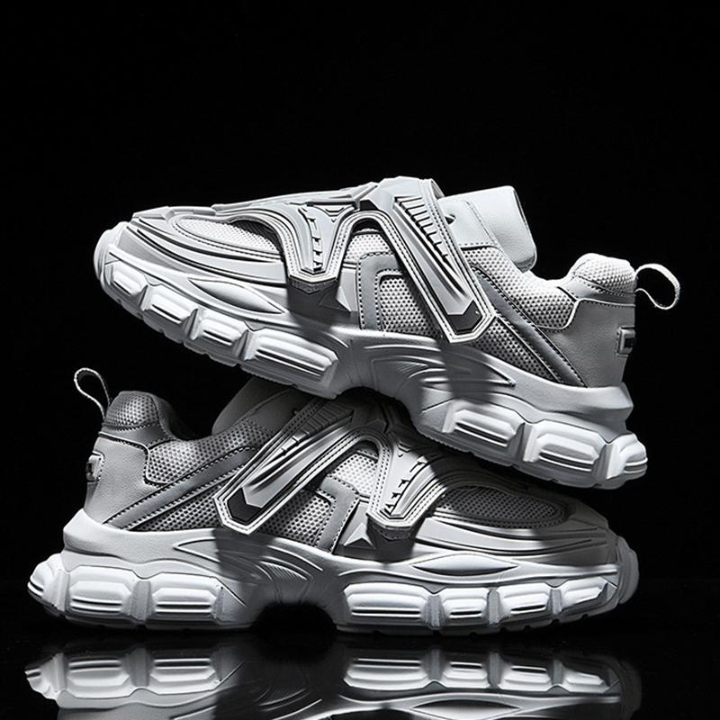 Opp France Lace-up Velcro Sneakers Gray