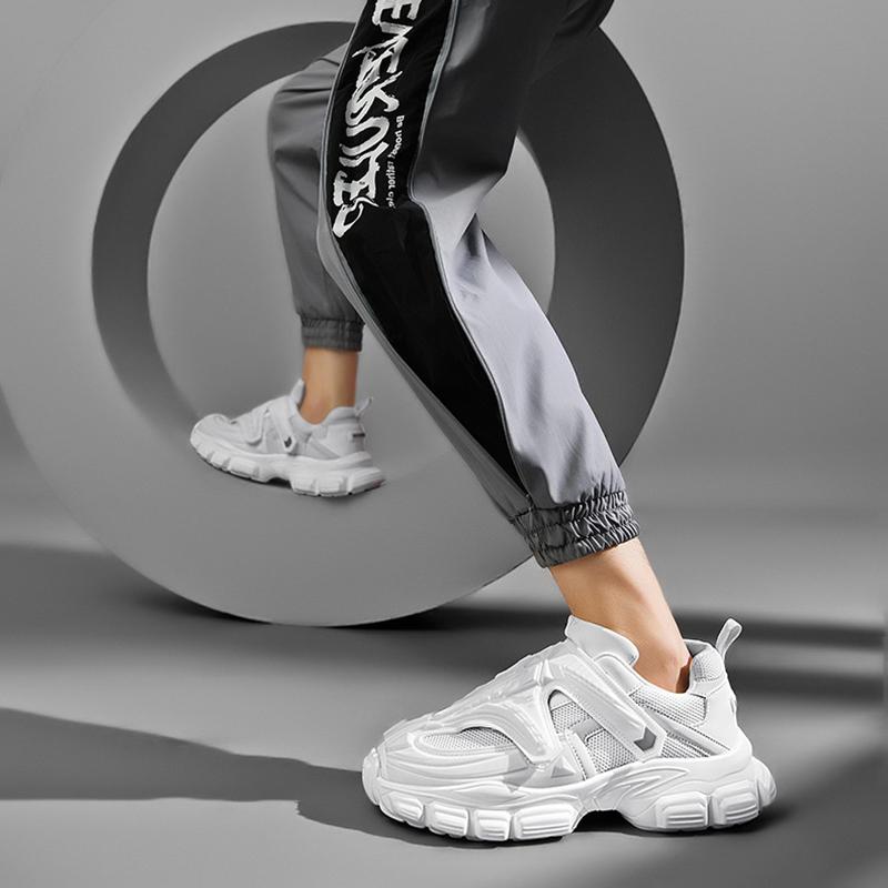 Opp France Lace-up Velcro Sneakers White