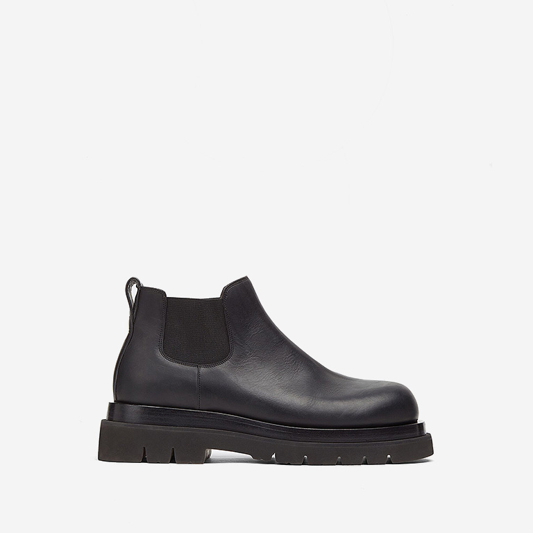 opp france Leather cropped Chelsea boots