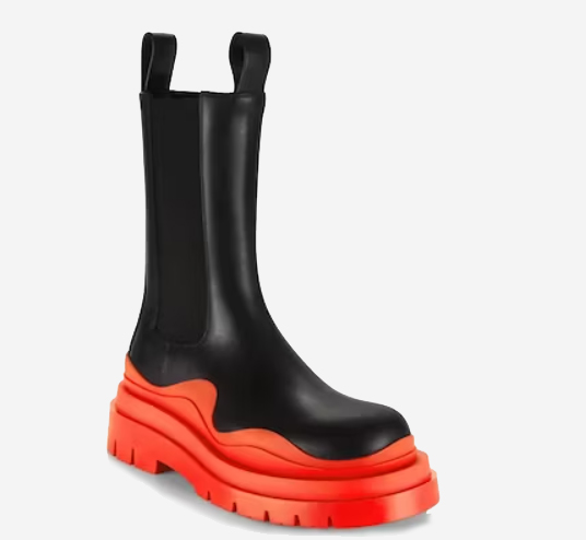 Opp France Leather Tire Boot High Orange