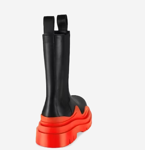 Opp France Leather Tire Boot High Orange