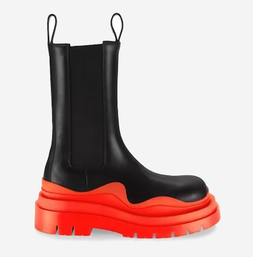 opp france Leather Tire Boot High Orange