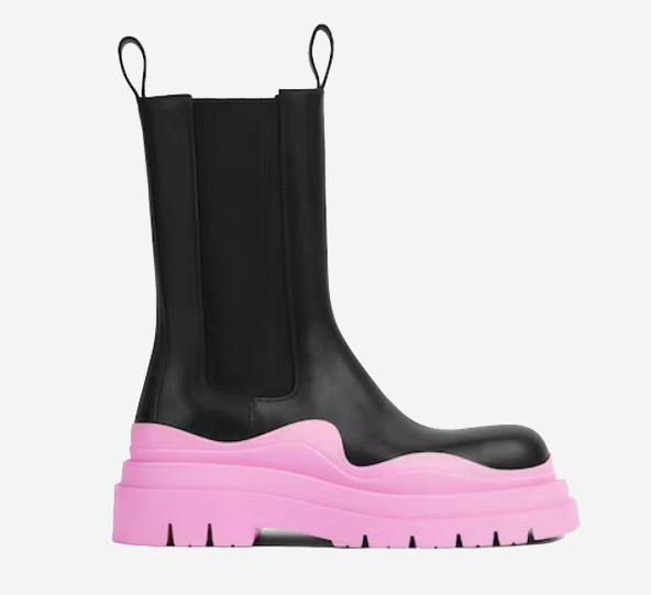 opp france Leather Tire Boot High Pink