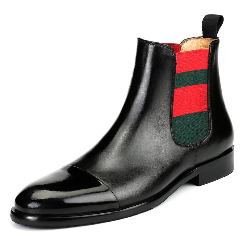 Opp France Men Black Panelled Booties