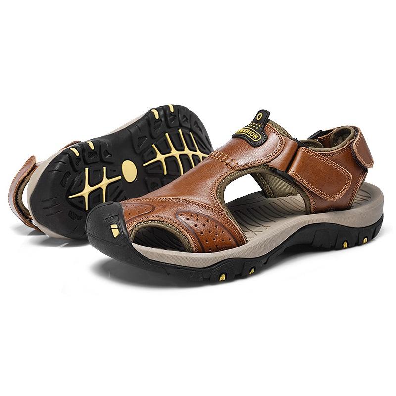 Opp France Men Breathable Sandals Brown