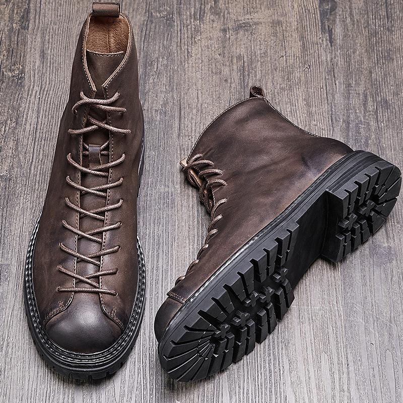 Opp France Men Brown Trendy Martin Boots