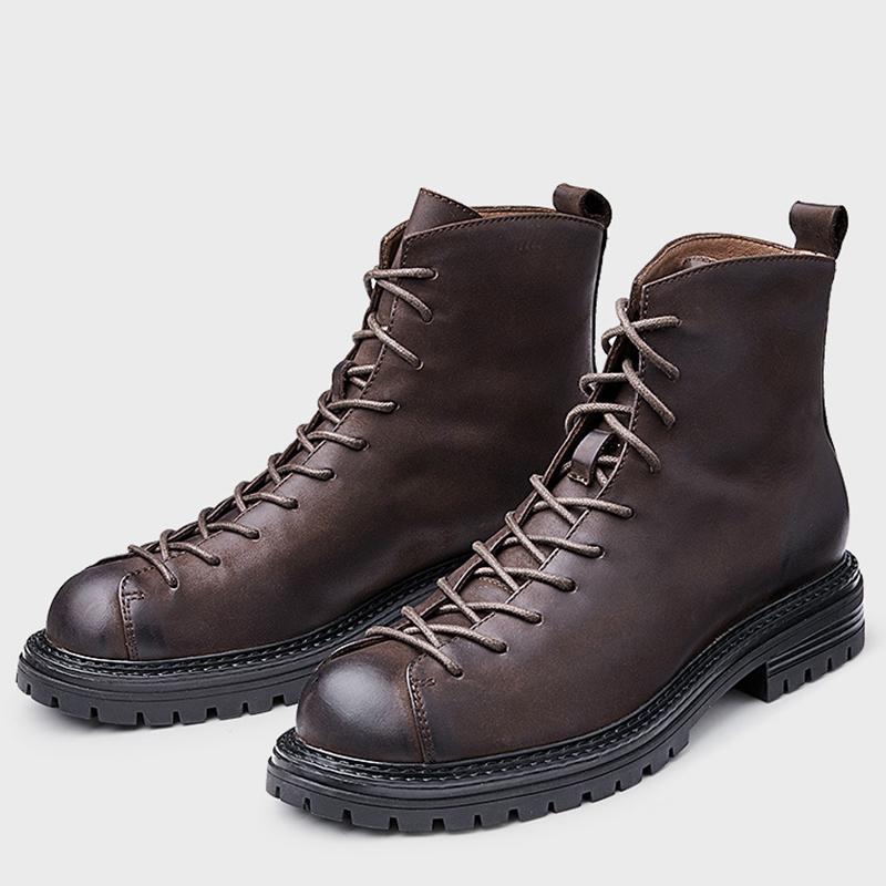 Opp France Men Brown Trendy Martin Boots