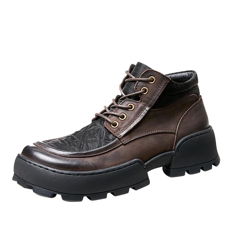 opp france Men Brown Vintage Mid Boots