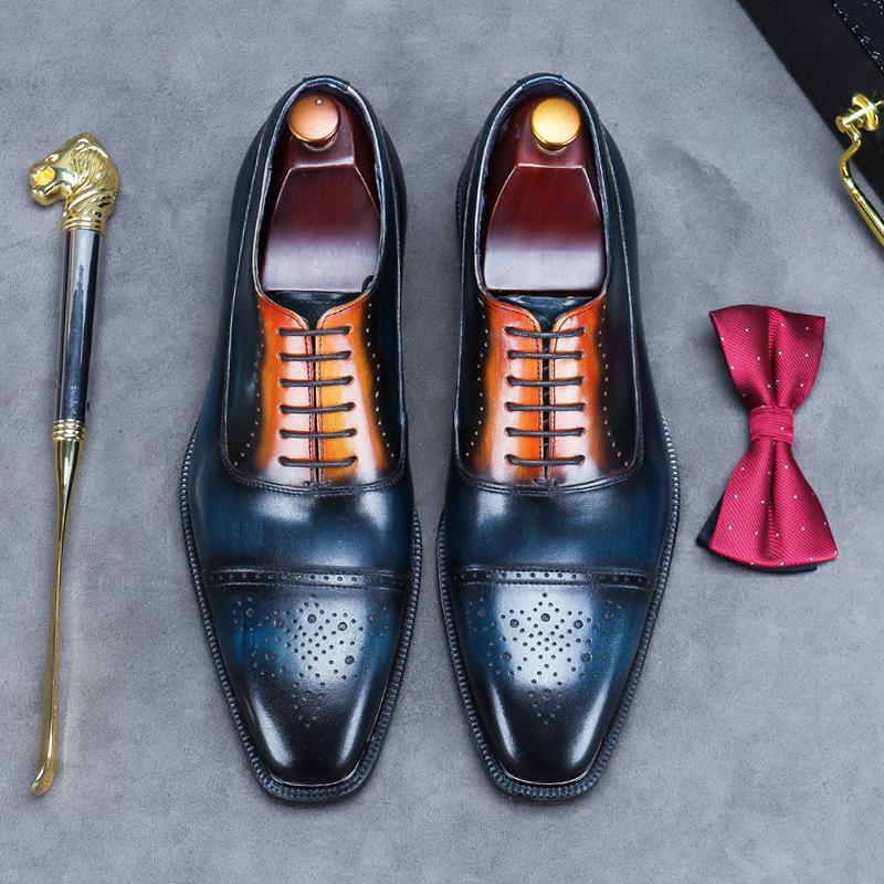 Opp France Men Carved Business Oxford