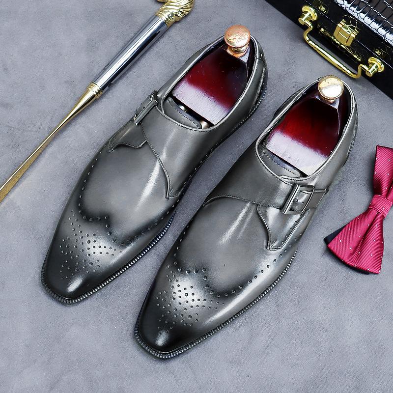 Opp France Men Carved Oxfords