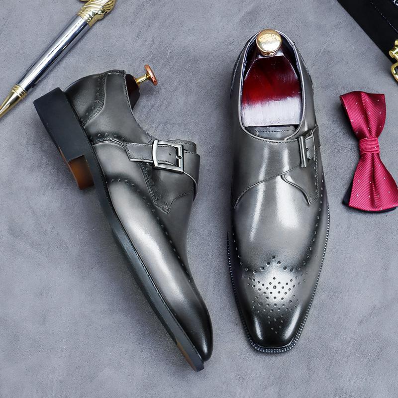 Opp France Men Carved Oxfords