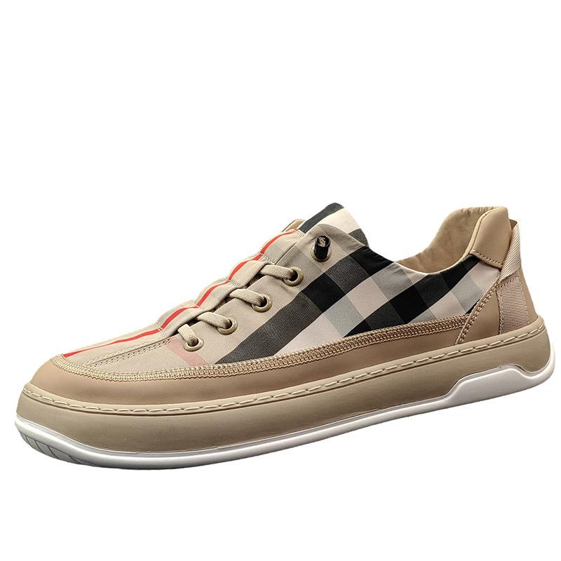 opp france Men Check Breathable Casual Shoes