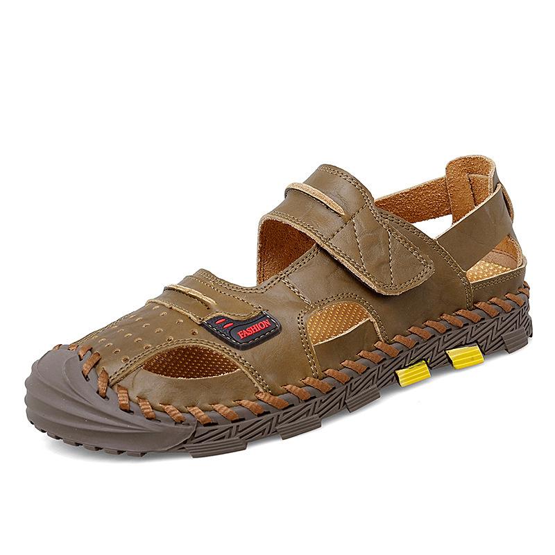 Opp France Men Cutout Velcro Sandals