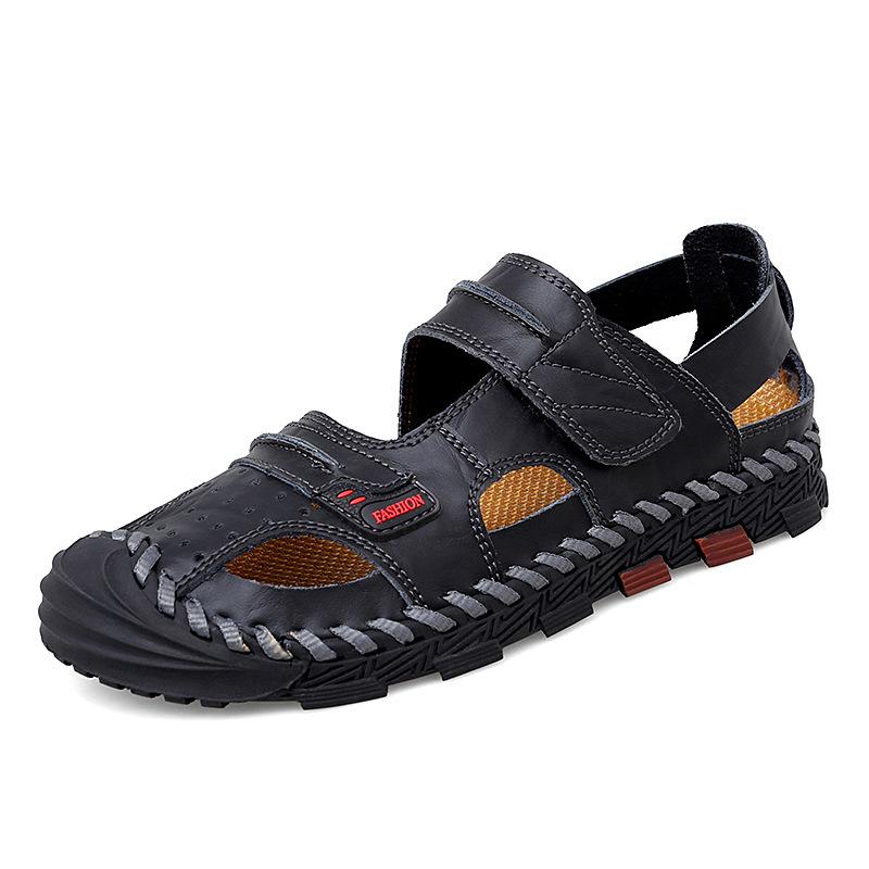 opp france Men Cutout Velcro Sandals