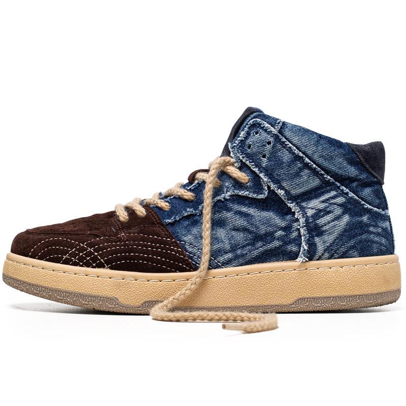 opp france Men Denim High Top Casual Shoes