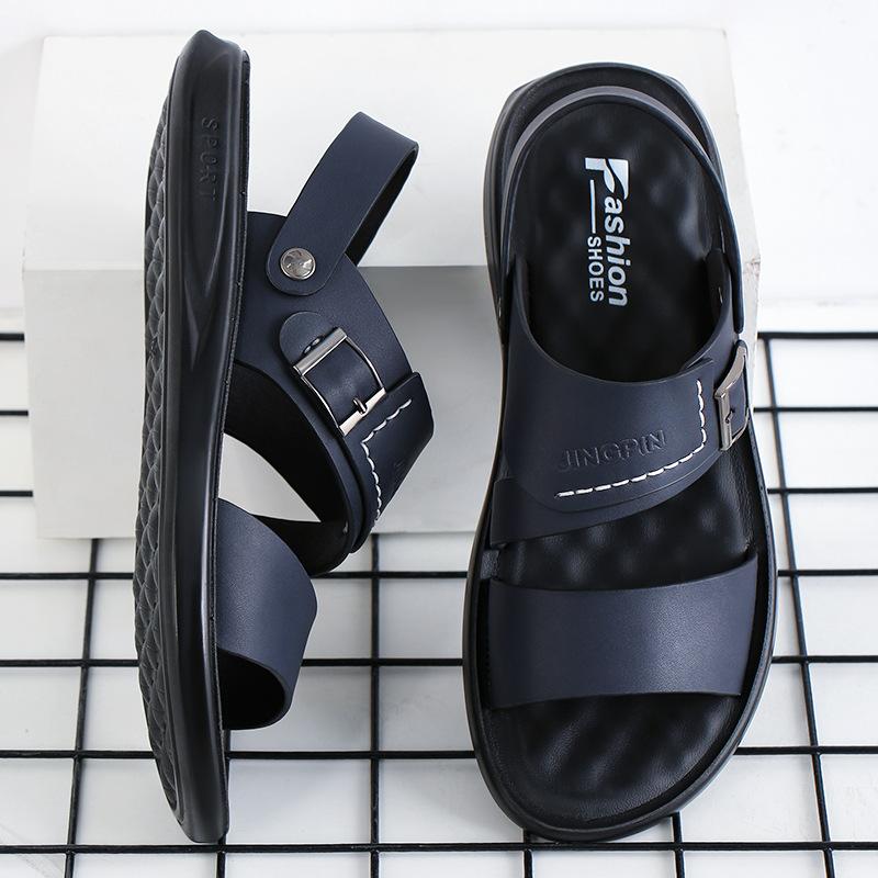 Opp France Men Genuine Leather Non-slip Sandals