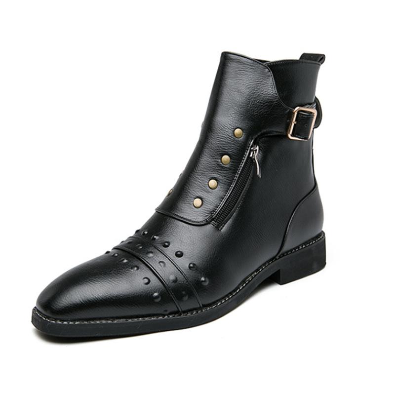 Opp France Men High Top Leather Boots