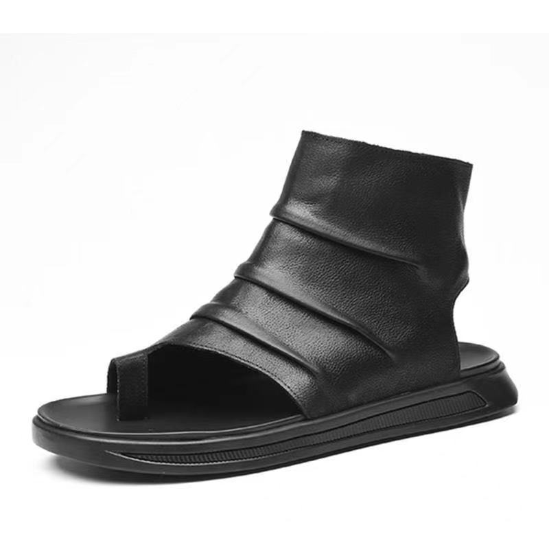 opp france Men High Top Leather Sandals