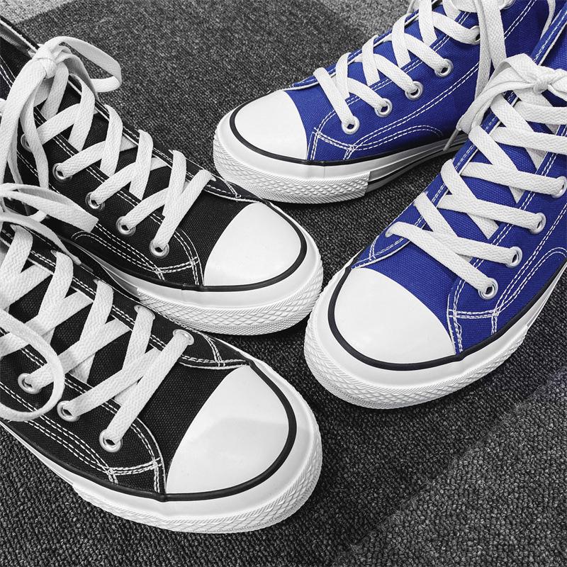 Opp France Men High Top Letter C Canvas Shoes Blue