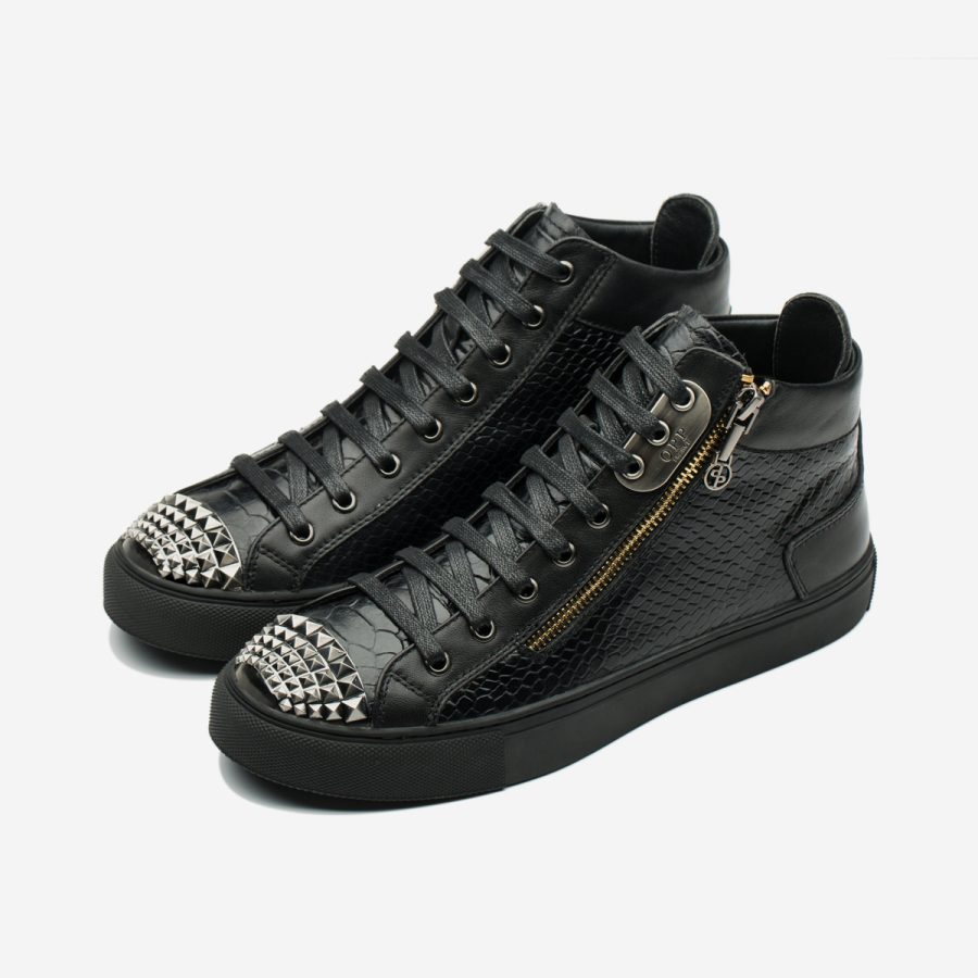 Opp France Men High-Top Shoes Black