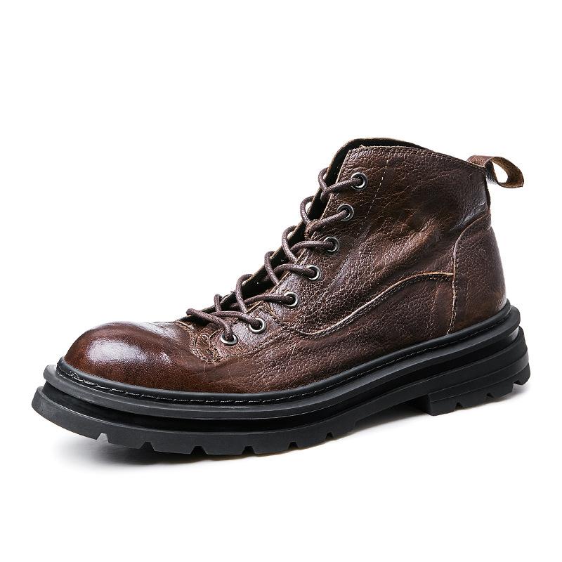 opp france Men Large Toe Vintage Martin Boots