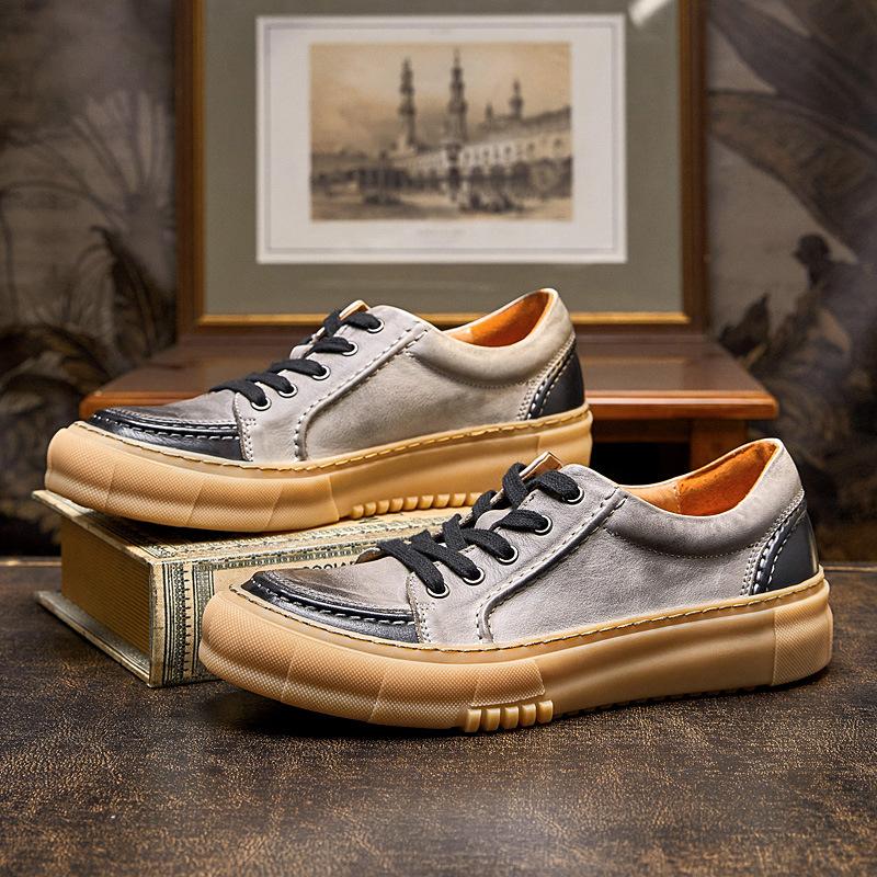 Opp France Men Leather Breathable Casual Shoes