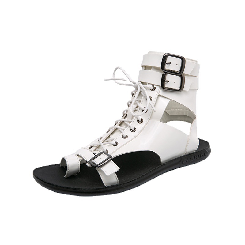 opp france Men Leather Roman Sandals