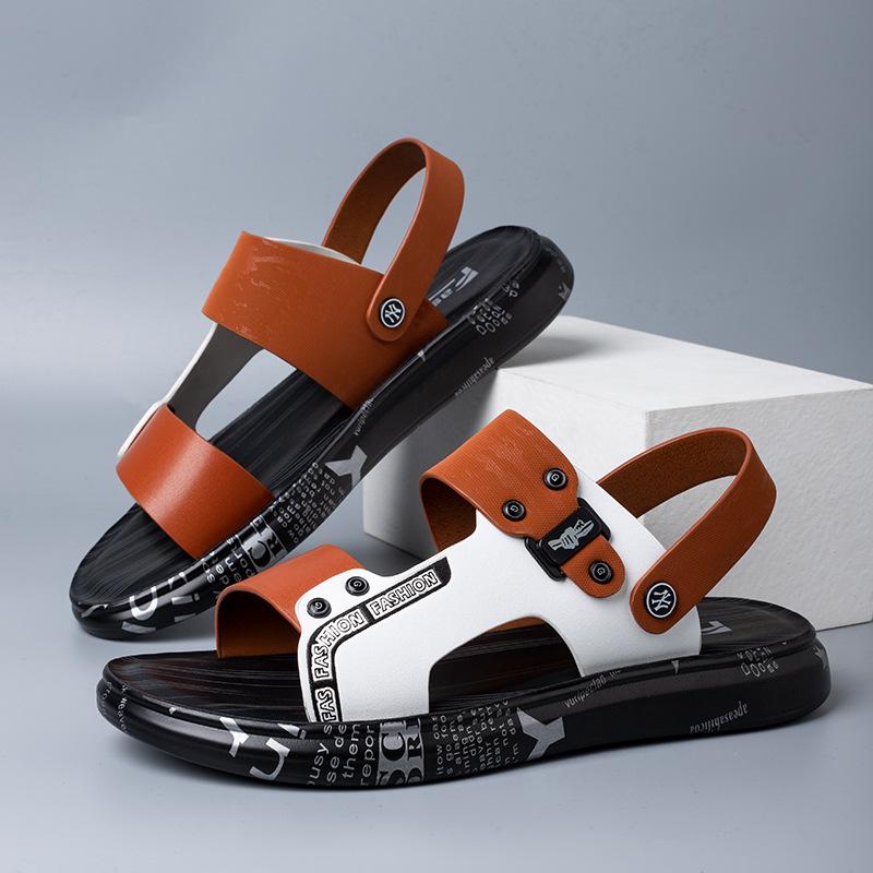 Opp France Men Leather Trend Beach Sandals