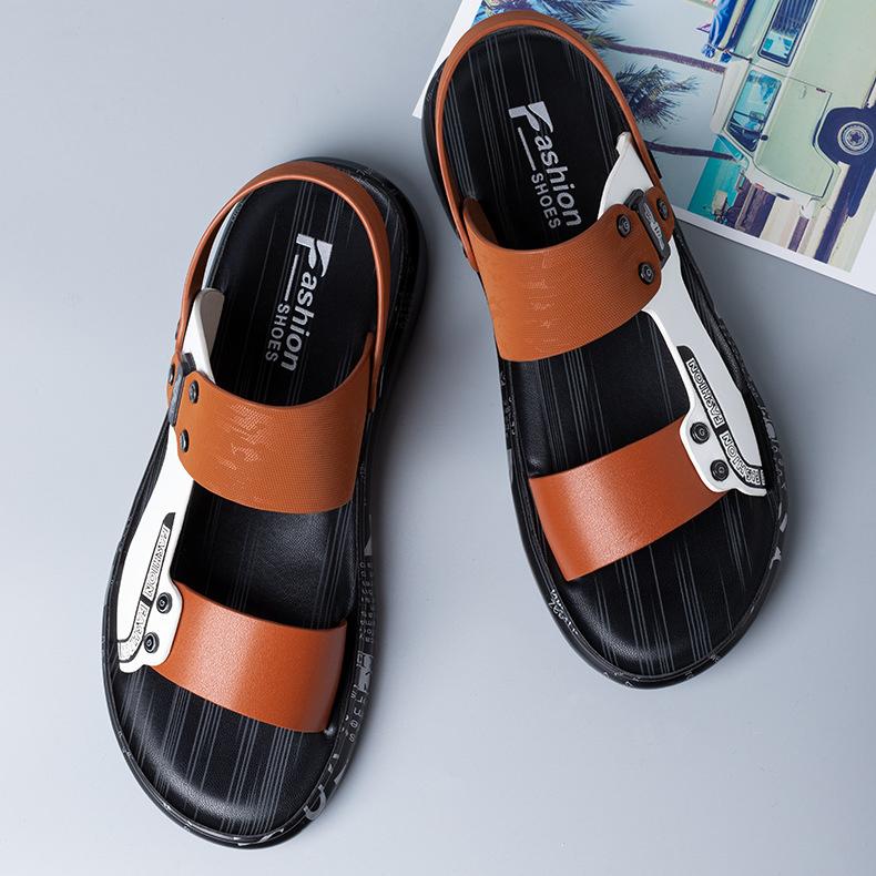 Opp France Men Leather Trend Beach Sandals