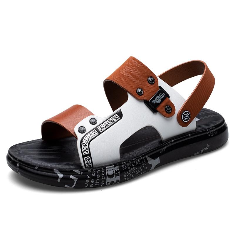 opp france Men Leather Trend Beach Sandals