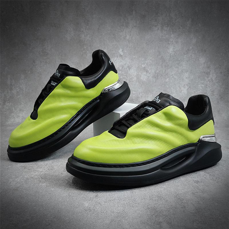 Opp France Men Platform Leather Versatile Sneakers