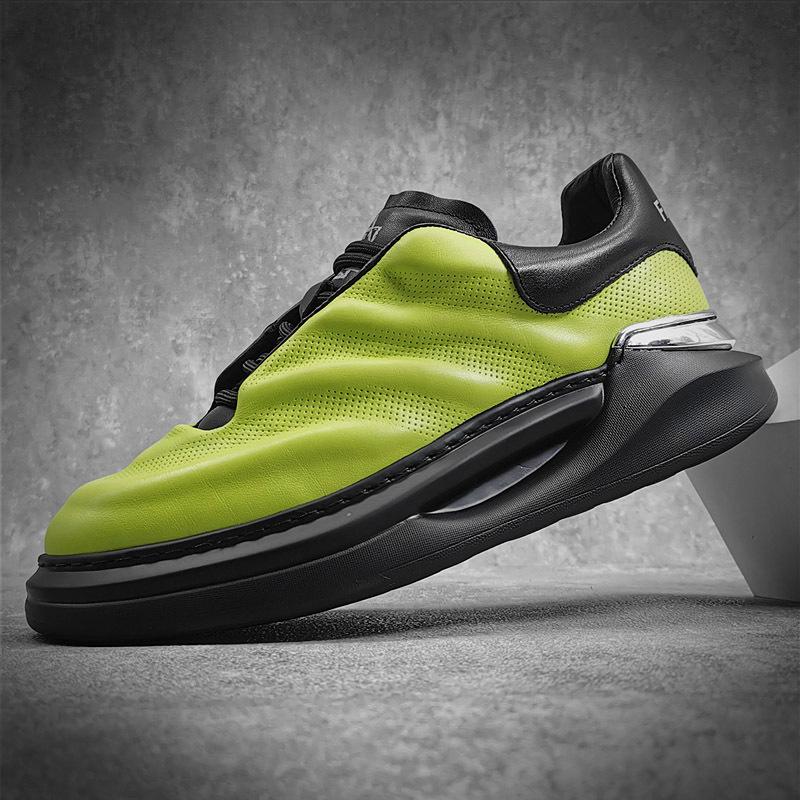 Opp France Men Platform Leather Versatile Sneakers