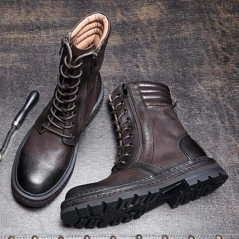 Opp France Men Soft Leather High Boots