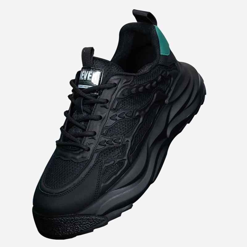 Opp France Men Suede Runner Casual Shoes Black