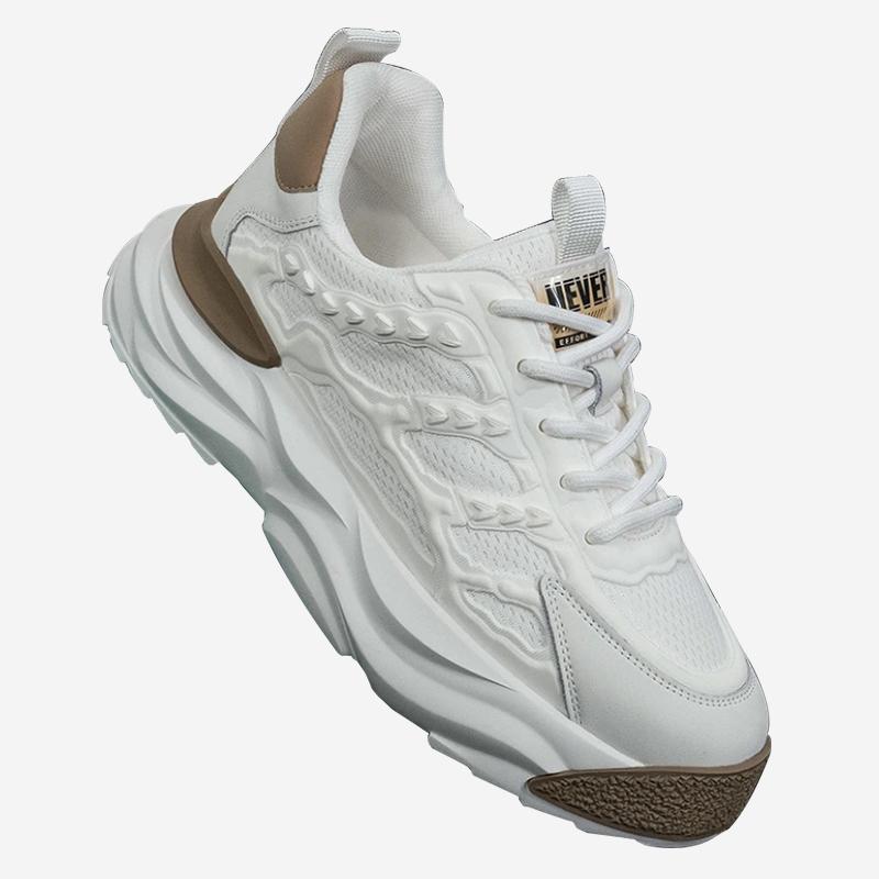 Opp France Men Suede Runner Casual Shoes White