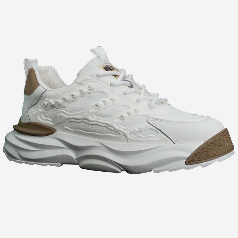 opp france Men Suede Runner Casual Shoes White