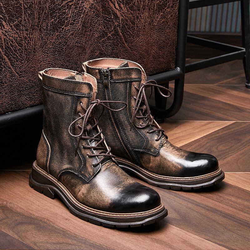 Opp France Men Trendy Leather Boots