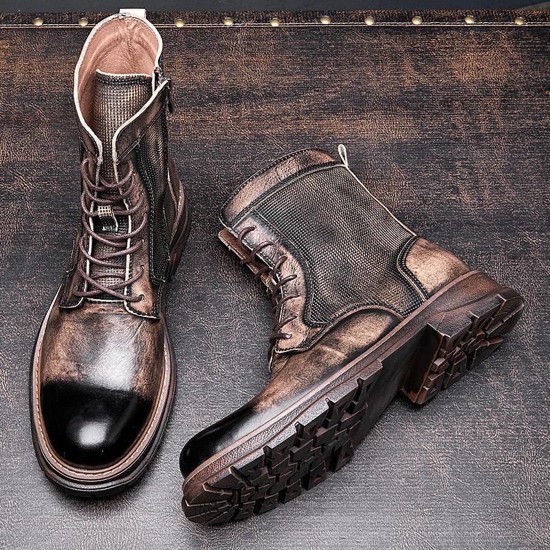 Opp France Men Trendy Leather Boots