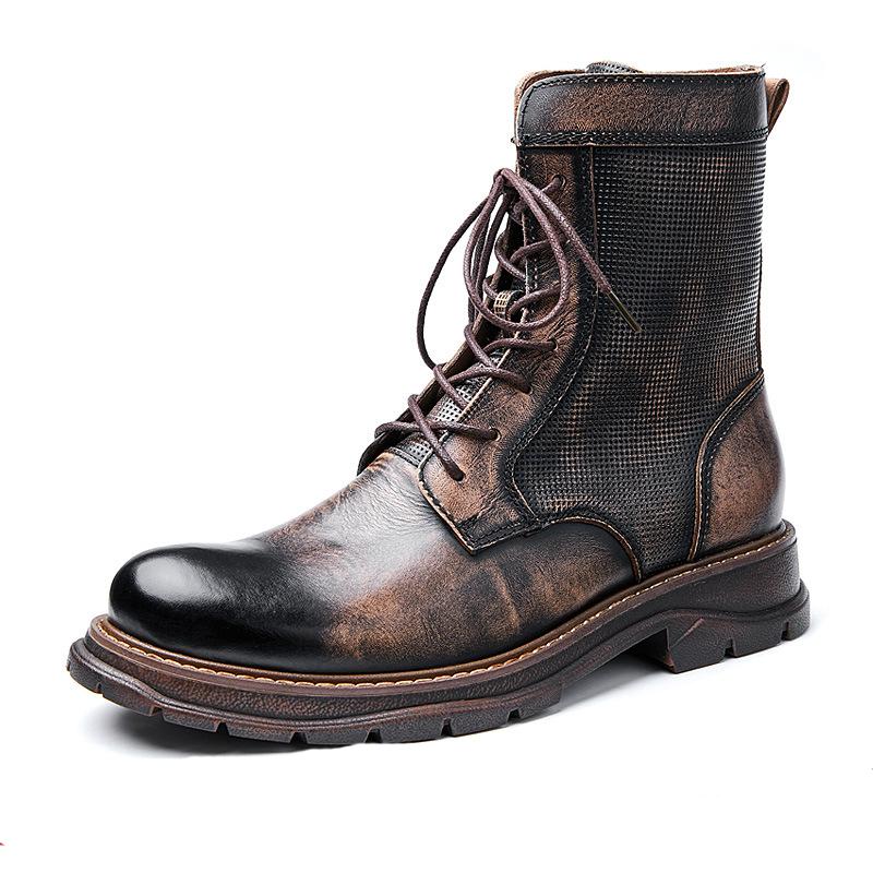 opp france Men Trendy Leather Boots