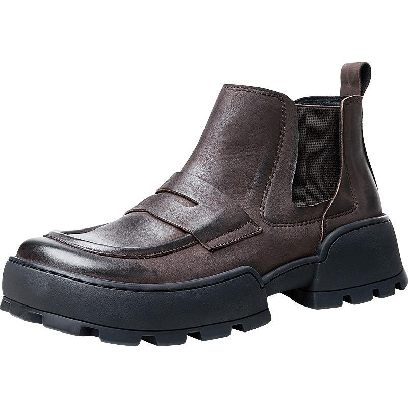 opp france Men Vintage Handmade Chelsea Boots