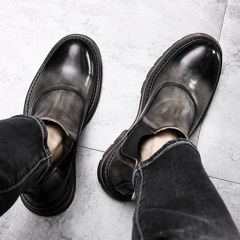 Opp France Men Vintage Trend Chelsea Boots
