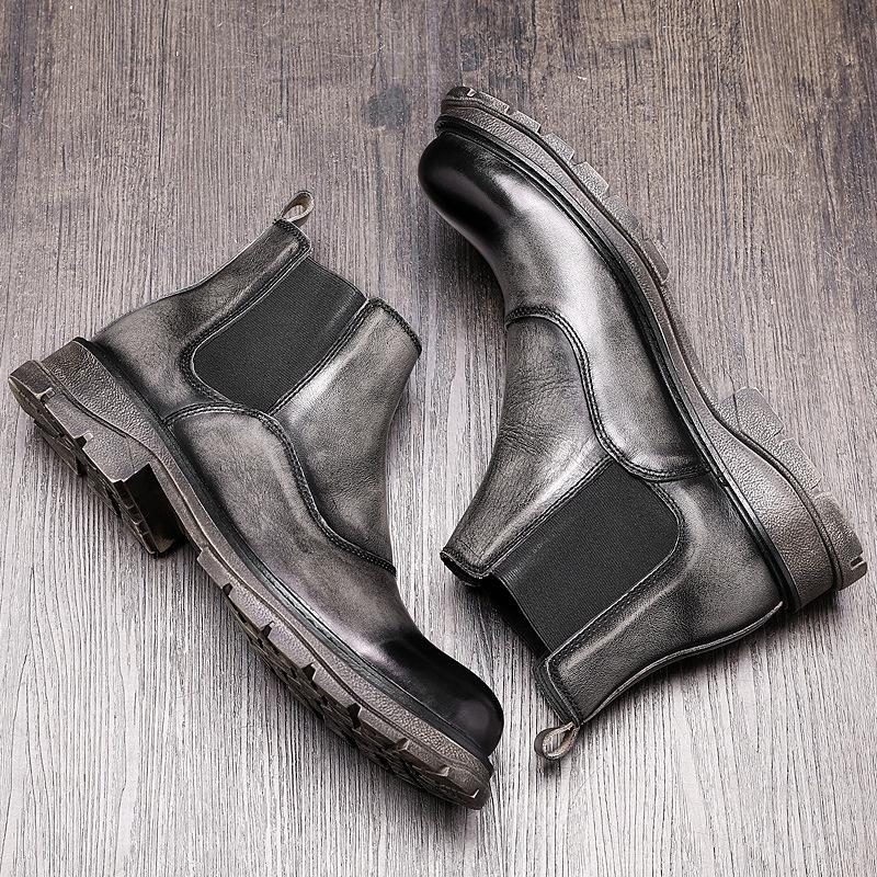 Opp France Men Vintage Trend Chelsea Boots