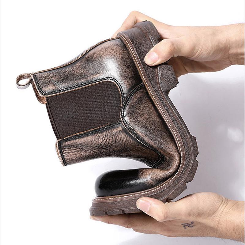 Opp France Men Vintage Trend Chelsea Boots
