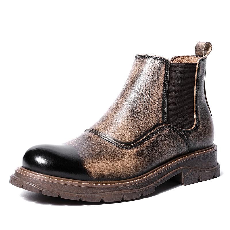 opp france Men Vintage Trend Chelsea Boots