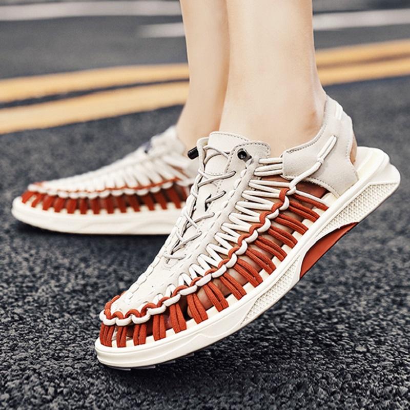 Opp France Men Weave Sandals Beige