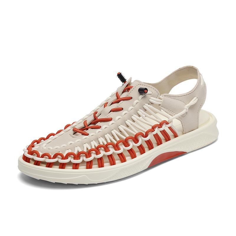 opp france Men Weave Sandals Beige