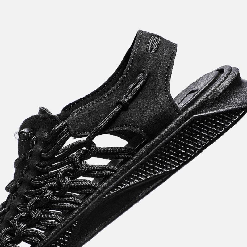 Opp France Men Weave Sandals Black