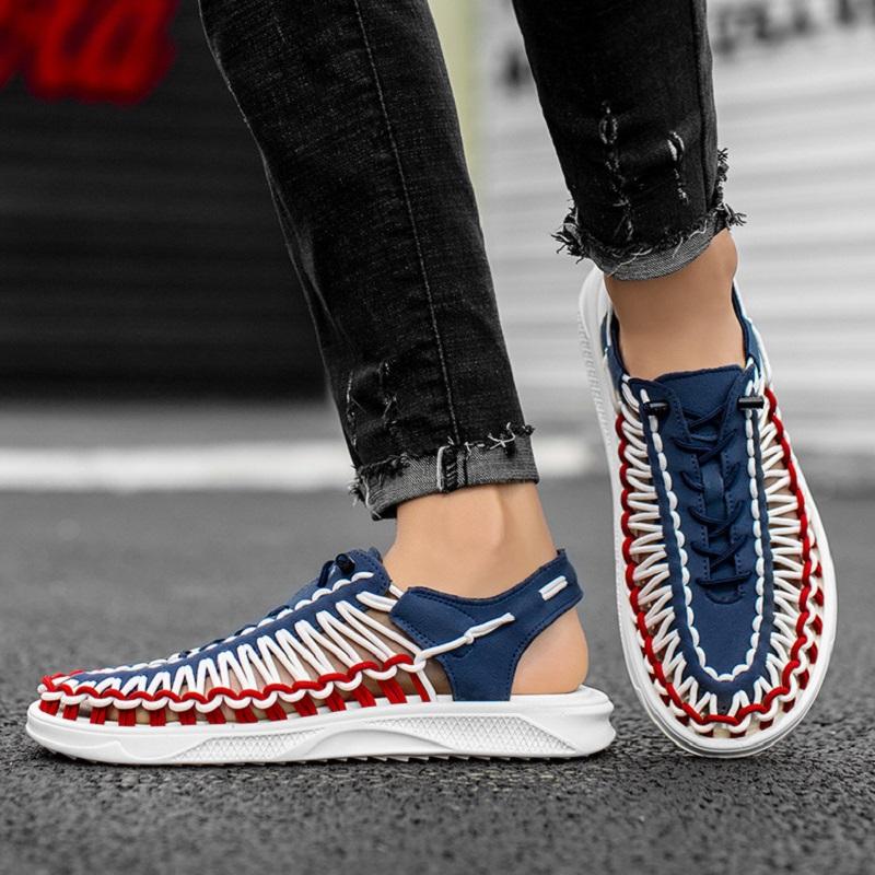 Opp France Men Weave Sandals Blue