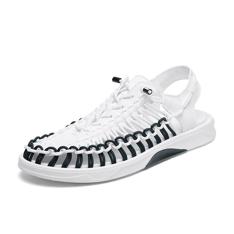 opp france Men Weave Sandals Green